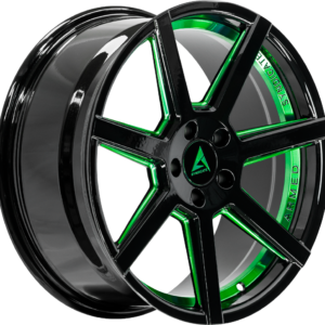 ARMED SYNDICATE ASSASSIN 74.1 18x8 5x108|5x110 35 GLOSS BLACK + GREEN