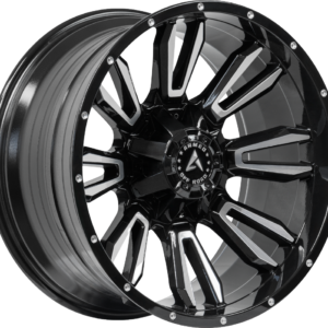 ARMED OFF-ROAD DAGGER 110.1 20x10 5x139.7|5x150 -24 GLOSS BLACK MACHINED FACE