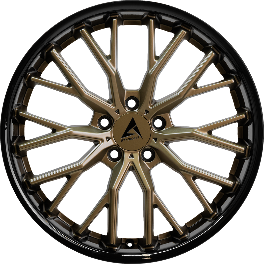 ARMED SYNDICATE SHANK 74.1 20x10.5 5x112|5x114.3 45 MATTE BRONZE FACE + GLOSS BLACK LIP - Image 2