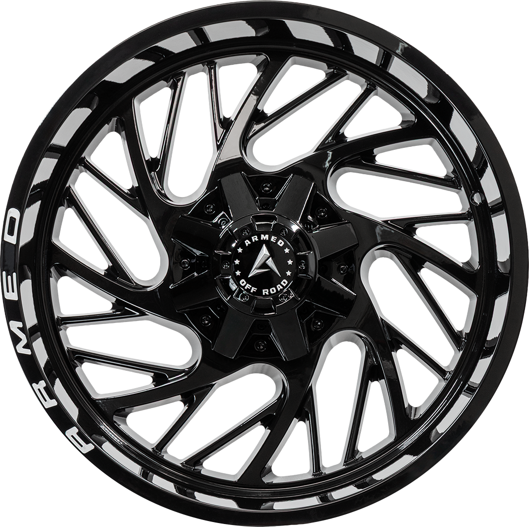 ARMED OFF-ROAD CARNAGE 125 20x9 8x165.1|8x170 12 GLOSS BLACK + ARMED MILLING - Image 2