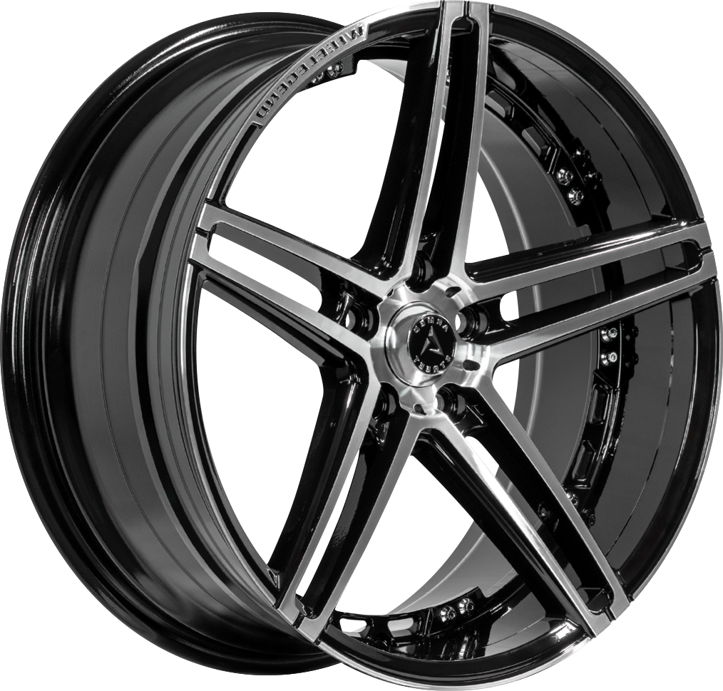 ARMED STREET STEALTH 74.1 17x7.5 5x112|5x114.3 30 GLOSS BLACK MACHINED FACE