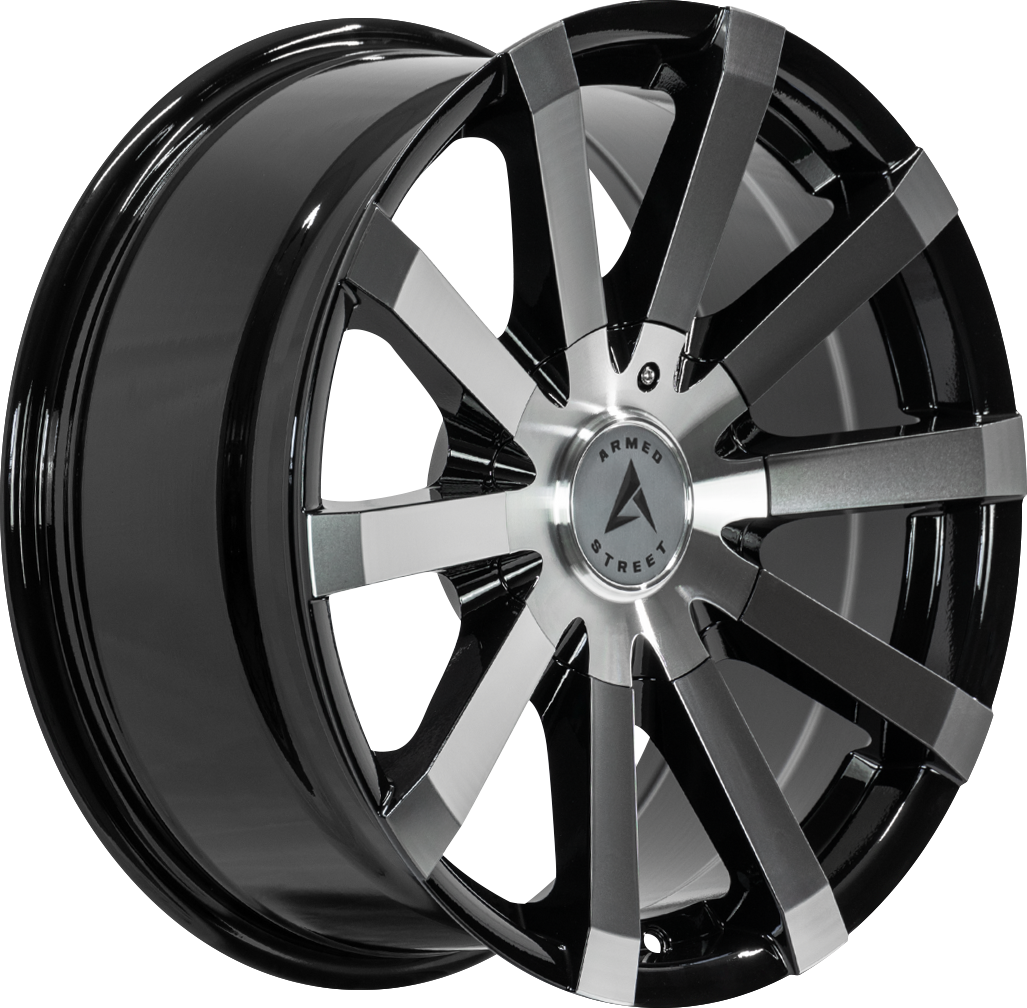 ARMED STREET OUTLAW 110.1 20x8.5 5x139.7|5x150 20 GLOSS BLACK MACHINED FACE