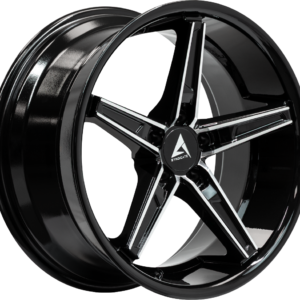 ARMED SYNDICATE DON 74.1 19x8.5 5x112|5x114.3 35 GLOSS BLACK MACHINED FACE